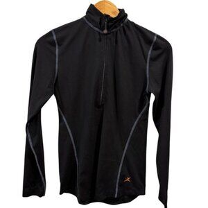 Terramar Women’s Top Base Layer 1/4 Zip Size Medium Black Body Sensors